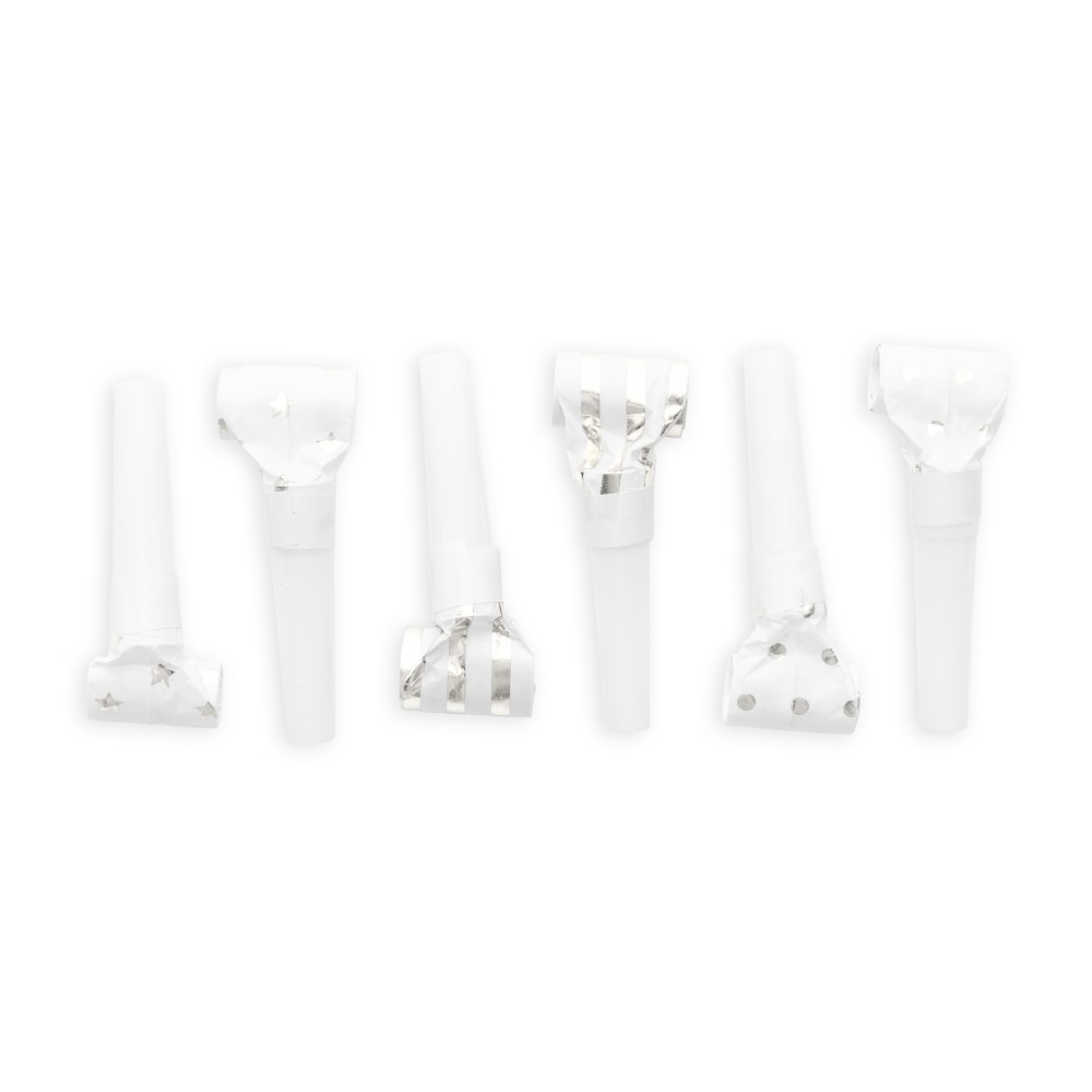 [6382] Blow Outs Silver - 6pcs