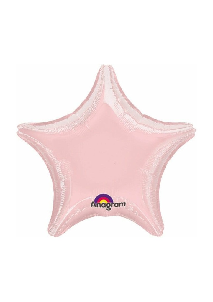 Metallic Pearl Pastel Pink Star Foil Balloon 18''
