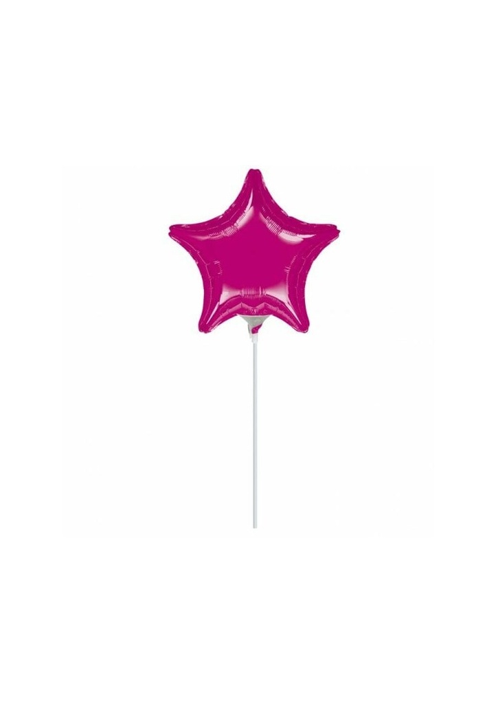 Metallic Fuchsia Star Foil Balloon 9" (23cm)