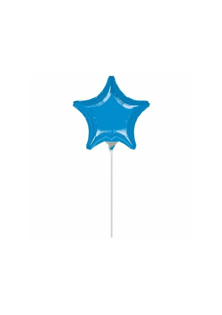 Metallic Blue Star Mini Foil Balloon 4" (10cm)