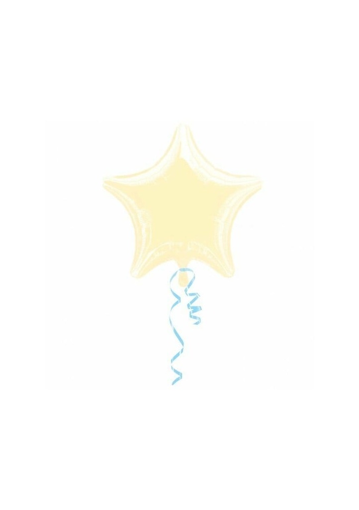 [1643999] Metallic Pearl Ivory Stars Mini Foil Balloon 4" (10cm)
