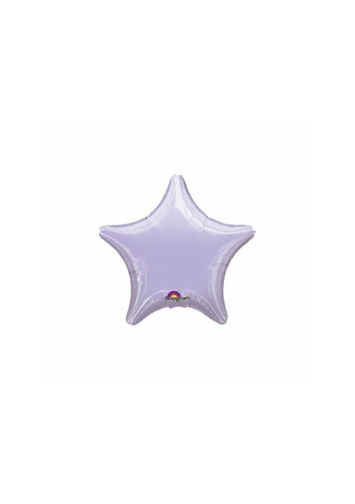 [1667899] Metallic Pearl Pastel Lilac Star Mini Foil Balloon 4" (10cm)