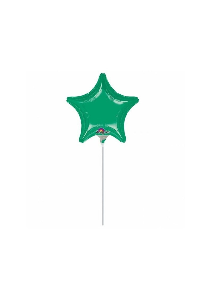 Metallic Green Star Mini Foil Balloon 4" (10cm)