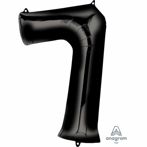 [3014601] Black Number " 7 " Foil Balloon 34''