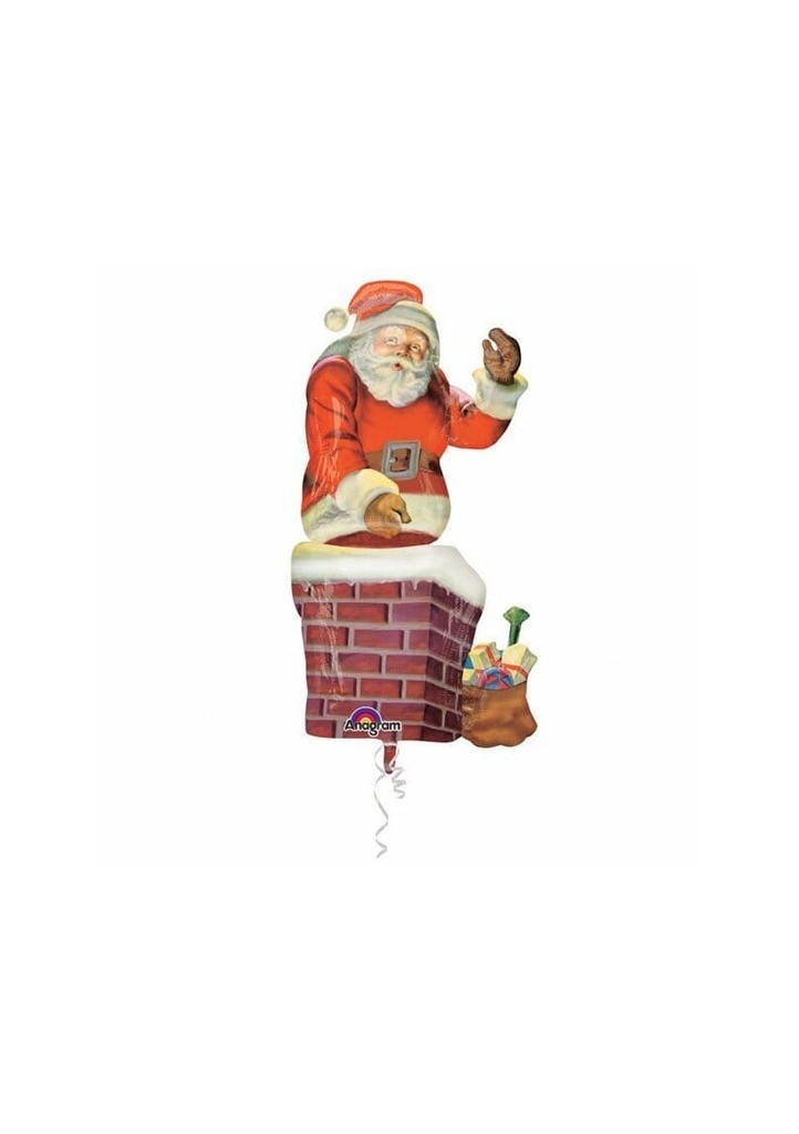 Giant Multi Balloon Santa & Chimney Foil Balloon 29'' x 53'' (73cm x 134cm)