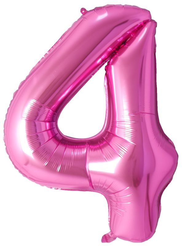 [34NPN4] 34 Inch Foil Balloon Number 4 - Pink