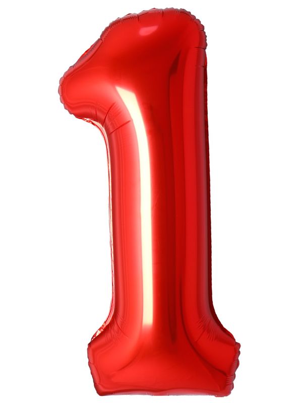 34 Inch Foil Balloon Number 1 - Red
