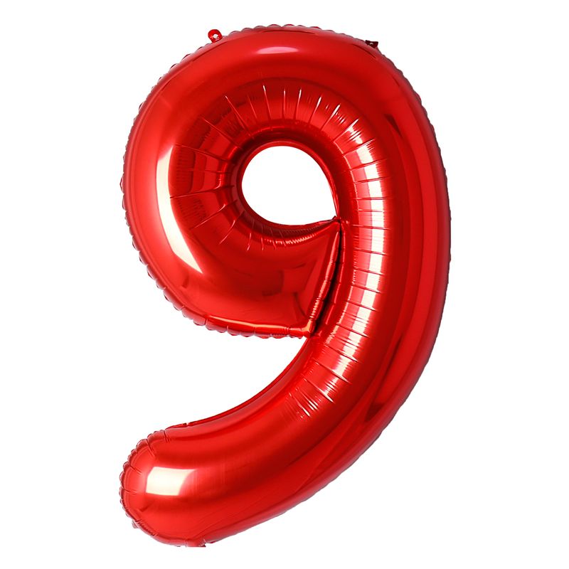 34 Inch Foil Balloon Number 9 - Red