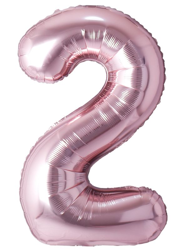34 Inch Foil Balloon Number 2 - Rose Gold