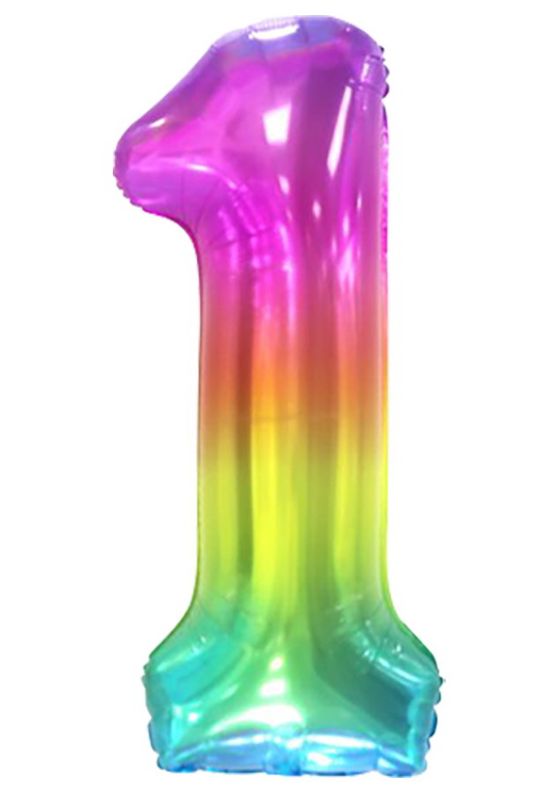 [34NRN1] 34 Inch Foil Balloon Number 1 - Gradient