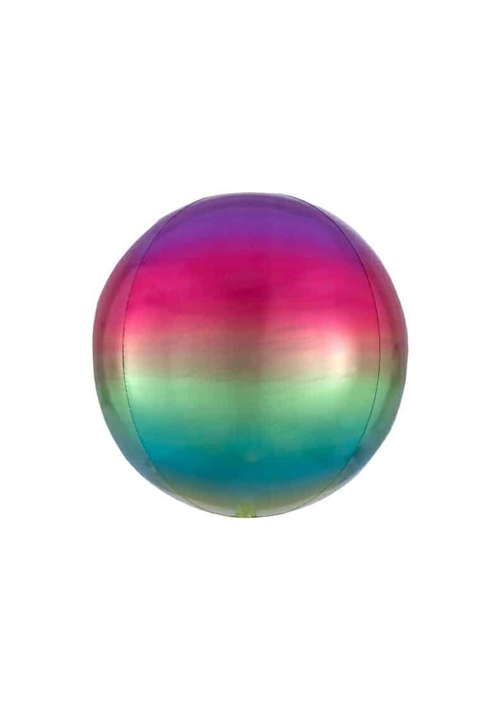 Ombré Orbz Rainbow Foil Balloon - 38cm x 40cm
