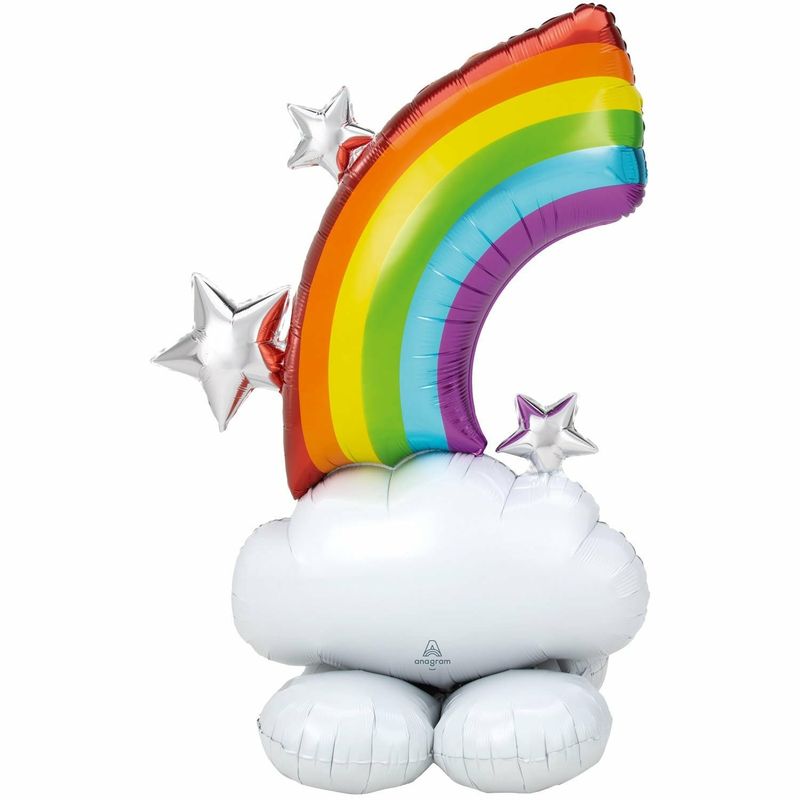 AirLoonz Rainbow Foil Balloon 52 Inch - Air Fill Only
