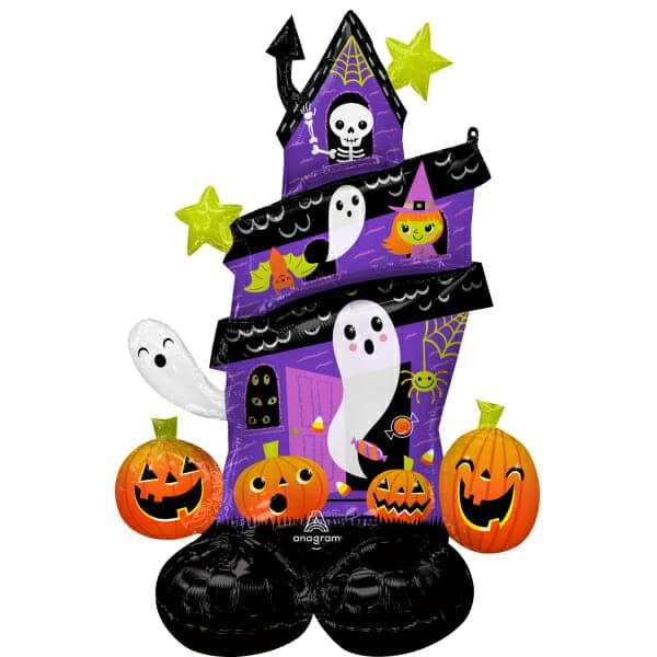AirLoonz Halloween Haunted House Foil Balloon (88x127cm) - Air Fill Only