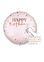 Personalised Happy Birthday Pink Foil Balloon 18"/46cm