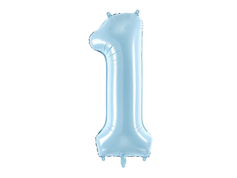 34 Inch Foil Balloon Number 1 – Light Blue