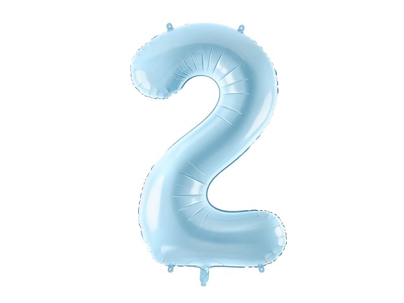 34 Inch Foil Balloon Number 2 – Light Blue