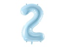 34 Inch Foil Balloon Number 2 – Light Blue