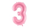 34 Inch Foil Balloon Number 3 – Light Pink