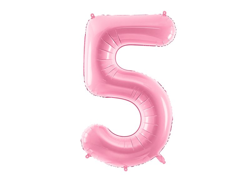 34 Inch Foil Balloon Number 5 – Light Pink