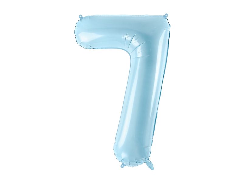 34 Inch Foil Balloon Number 7 – Light Blue