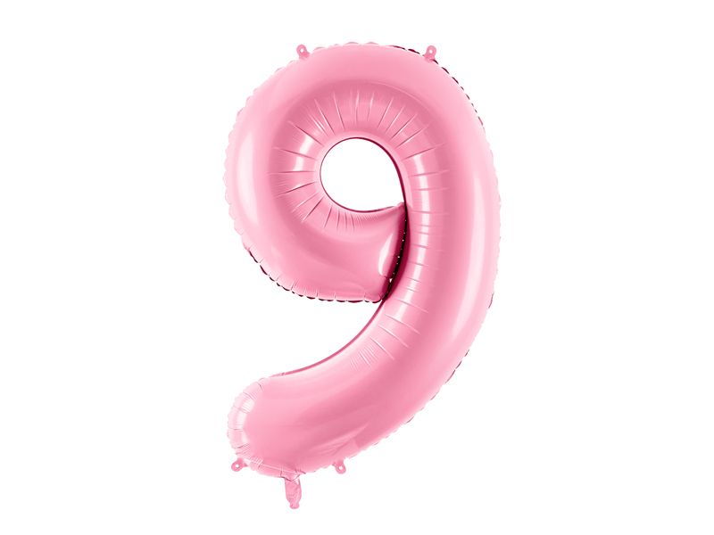34 Inch Foil Balloon Number 9 – Light Pink