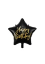 Foil Balloon Happy Birthday, 40cm, Black