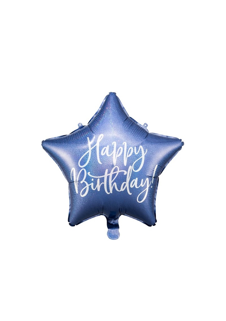 Foil Balloon Happy Birthday, 40cm, Navy Blue