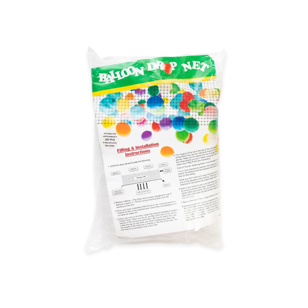 Balloons Drop Net for 200pcs (9 Inch Latex Balloons) Size 100 x 480cm