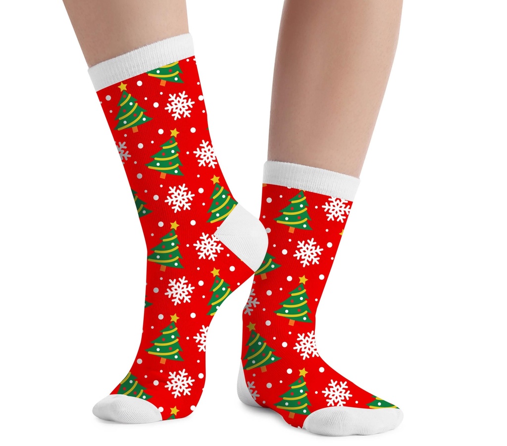 Christmas Socks Red (22-28)