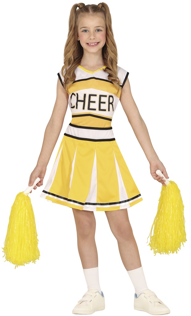 Cheerleader Yellow Girl Costume (Age 7 to 9 Years)