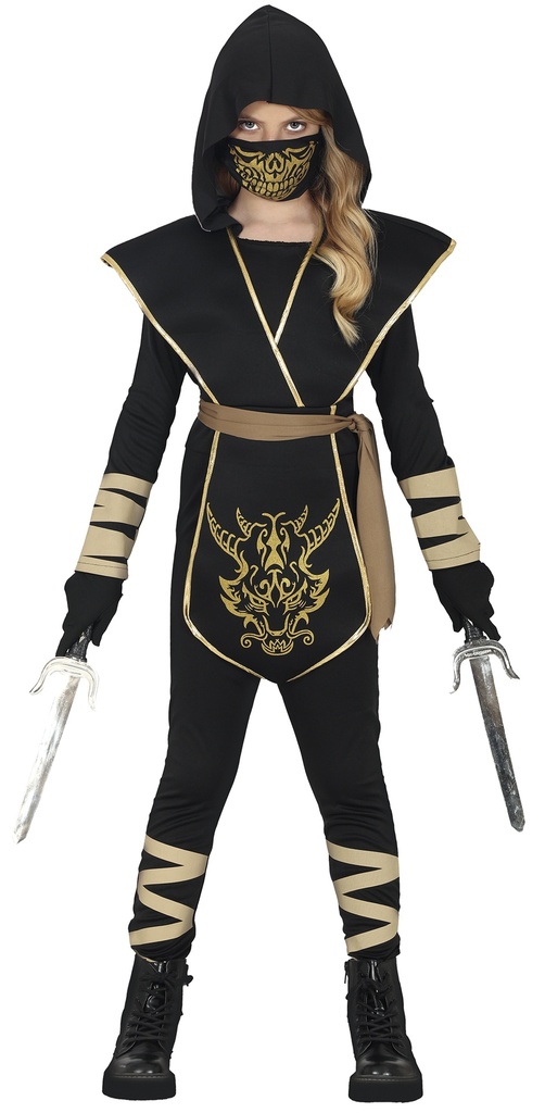 Combat Ninja Girl Costume (Age 7 to 9 Years)