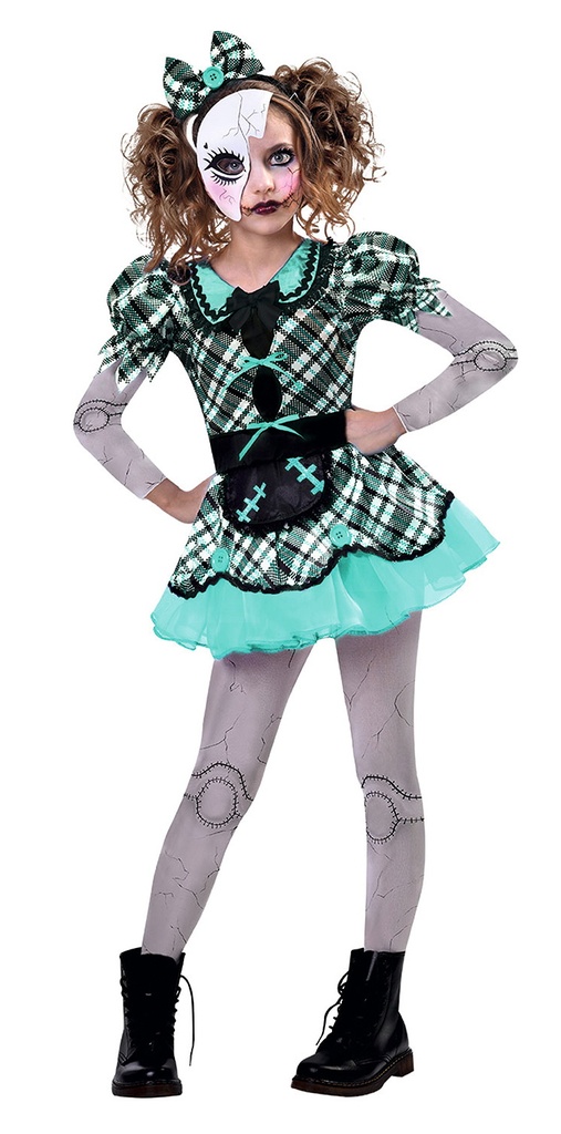 Dark Doll Girl Costume (Age 8 to 10 Years)