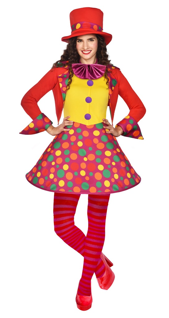 Circus Clown Dress Woman Costume (Small)