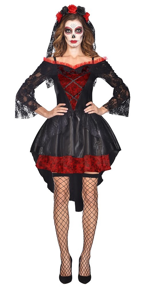Day Of The Dead Dress Lady Costume (Large)
