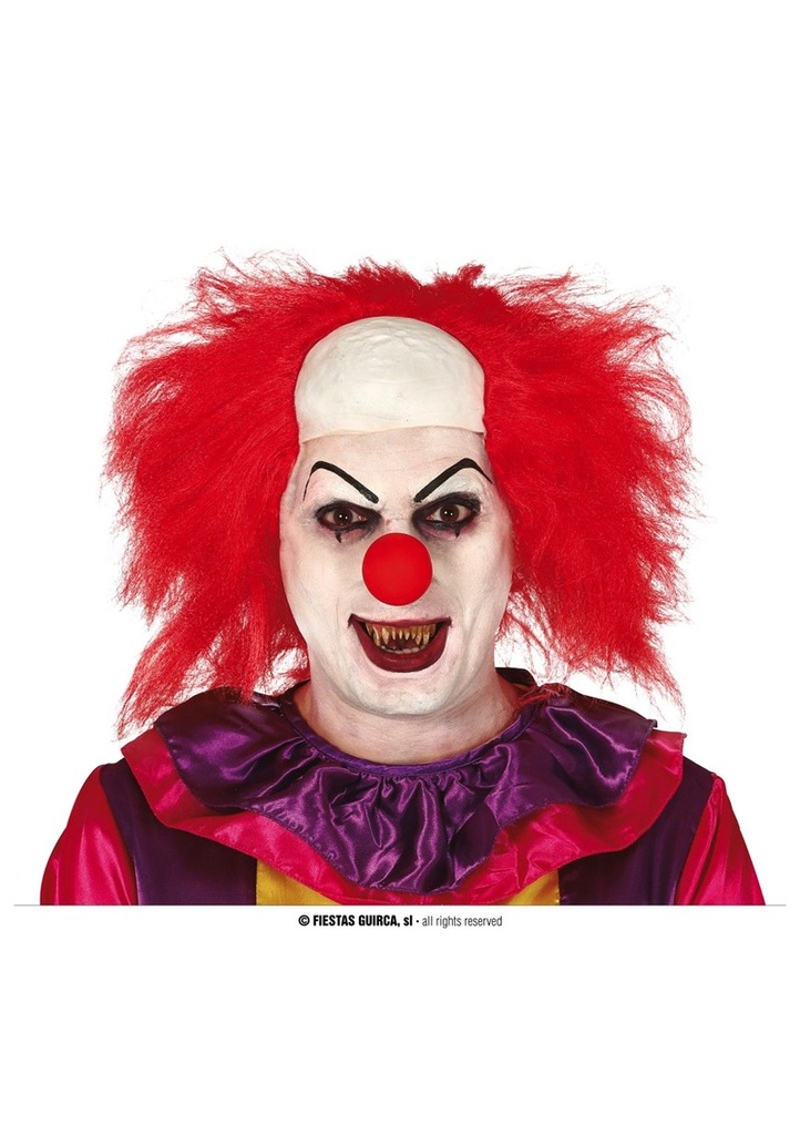 Red Bald Clown Wig - Adult One Size