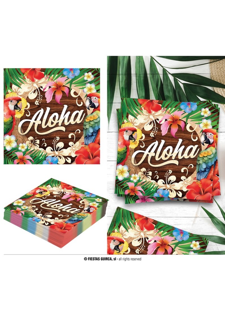 Hawaiian Aloha Summer Napkins 16x16cm - 20pk