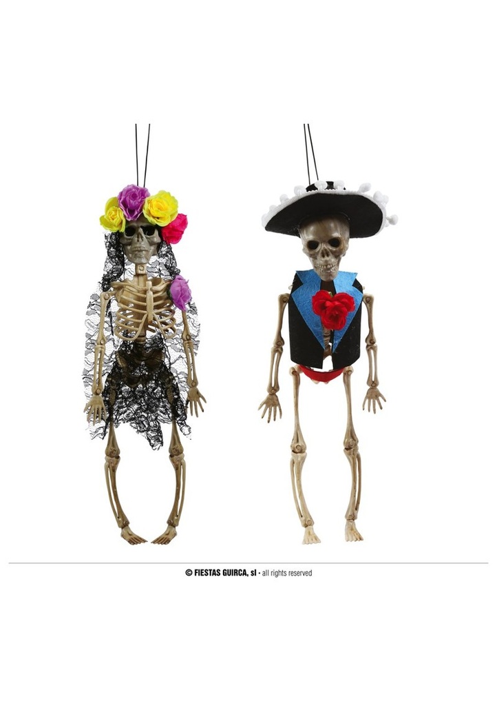 Halloween Mexican Skeleton Hanging Assorted 40cm – 1pc