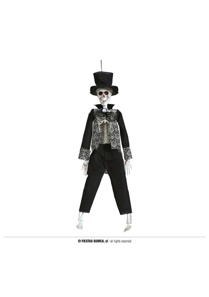 Halloween Hanging Grandfather Skeleton 45cm