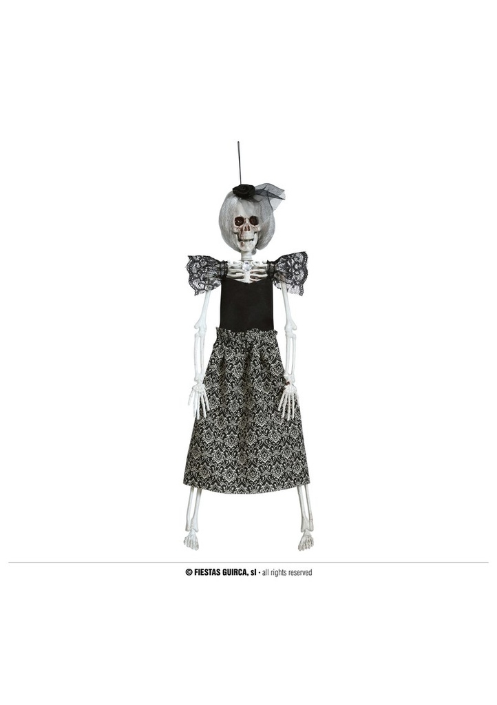 Halloween Hanging Grandmother Skeleton 45cm