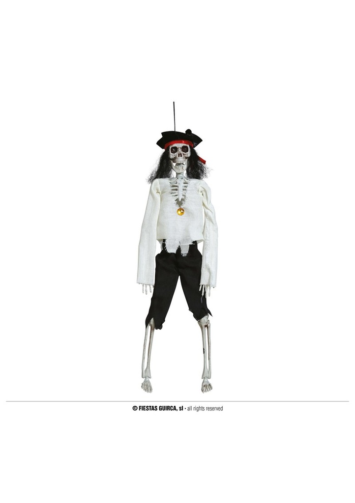 Halloween Hanging Pirate Skeleton 45cm