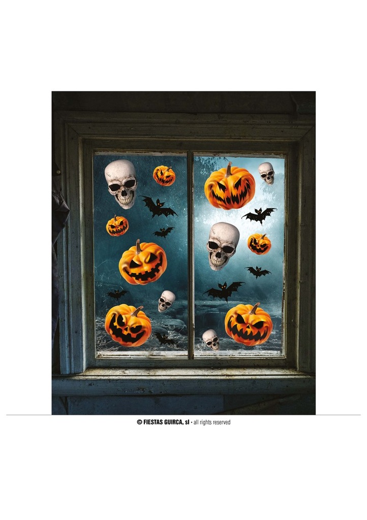 Halloween Window Electroestatic Pumpkin Decoration
