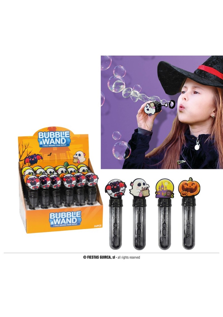 Halloween Bubble Tube (Assorted) 14cm