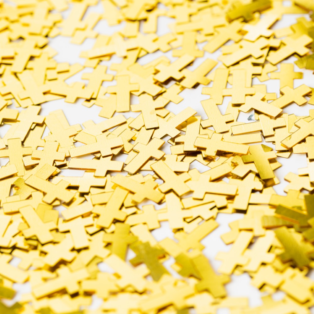 Table Confetti Cross Gold  - 14g