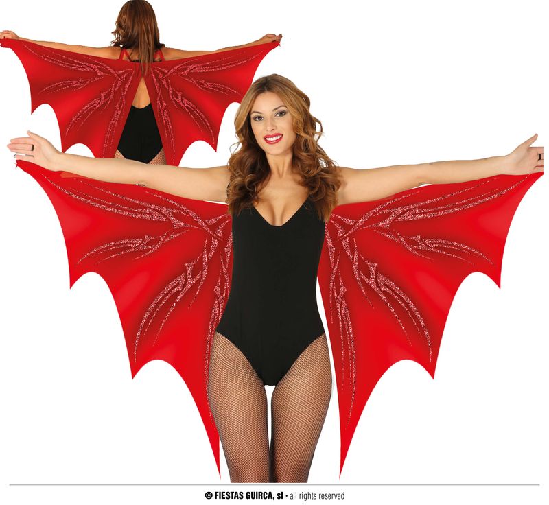 Bat Wings Fabric Red 170x80cm
