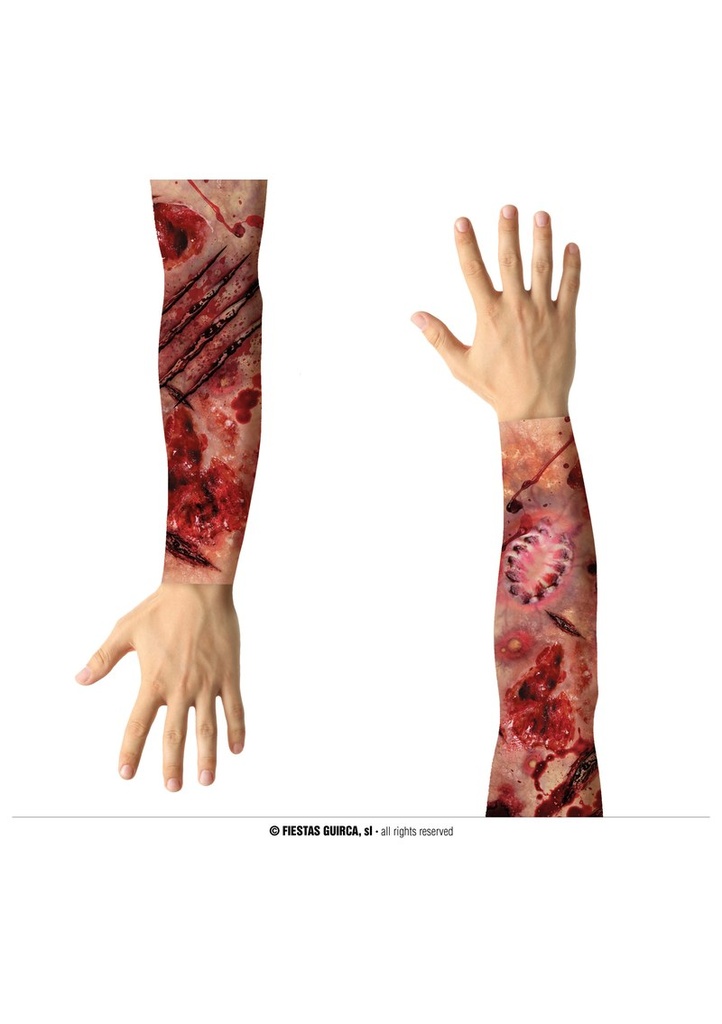 Wound Effect Arm Fabric Sleeve Tattoo - 2pk