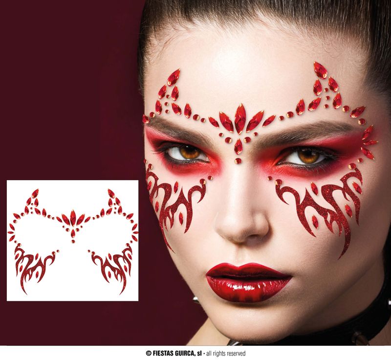 Devil Face Jewelry Self-Adhesive