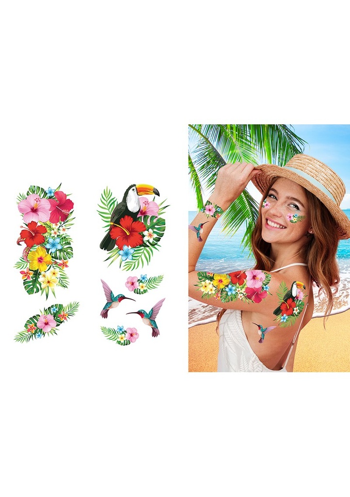 Hawaiian Tropical Tattoos 14x30cm