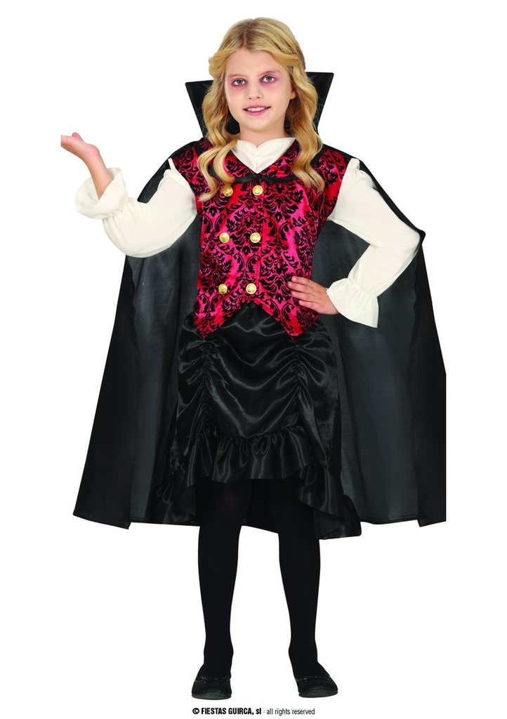 Classic Vampiress Girl Costume - Age 3 to 4 Years