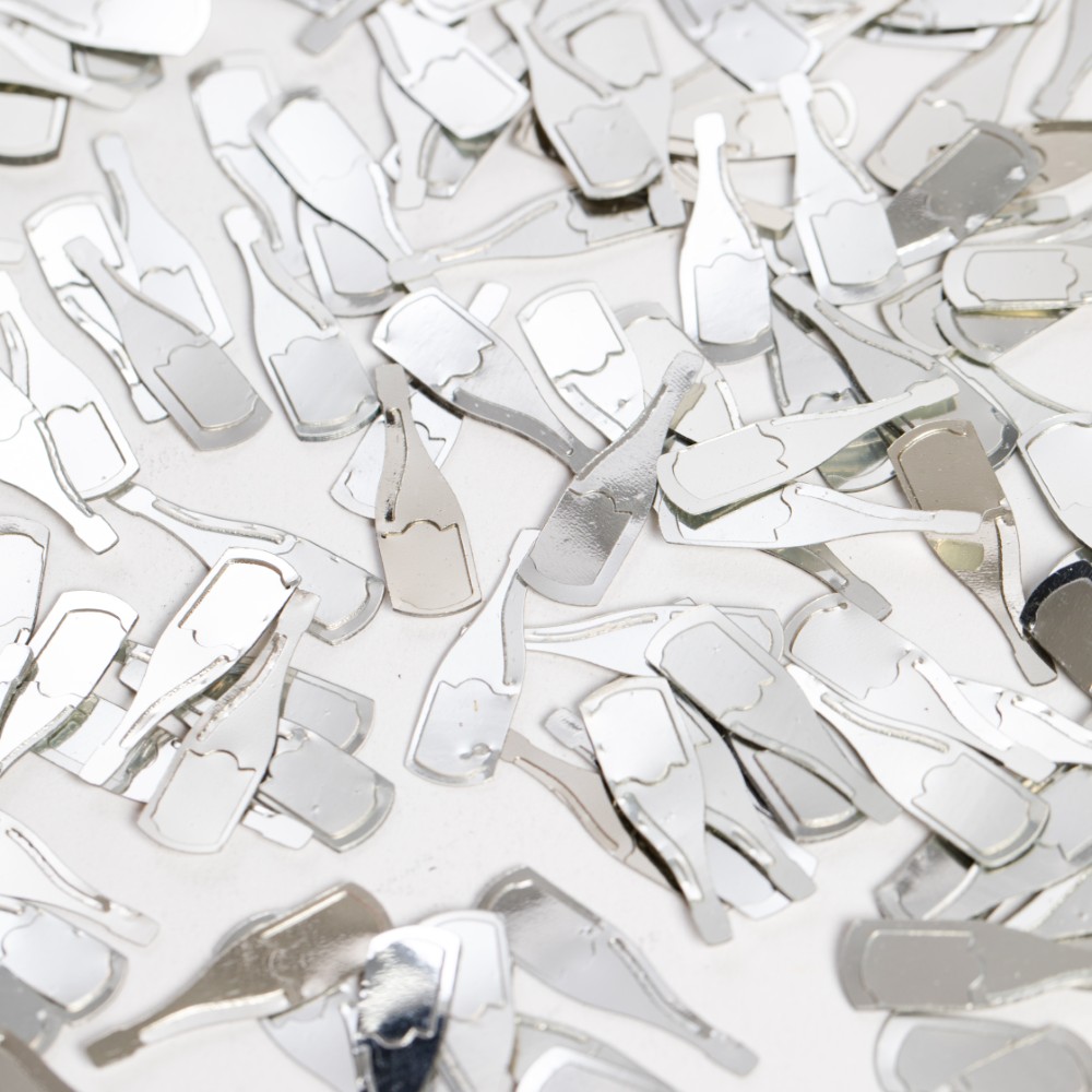 Table Confetti Silver Champagne Bottle - 14g