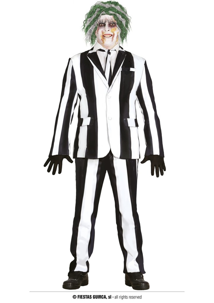 [88953] Beetlejuice Ghost Costume - Adult Size Medium (48-50)